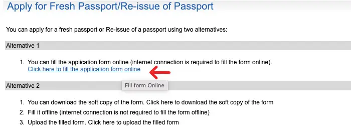 How To Change ECR Passport To Non-ECR (2023) Select Online Application option
